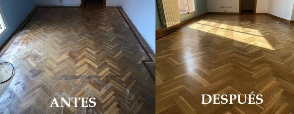Resultado lijado y barnizado parquet Cádiz